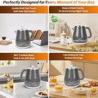 1.8L Electric Kettle, Tea Kettle with Fast Boil 1350W,Gray - Image 6