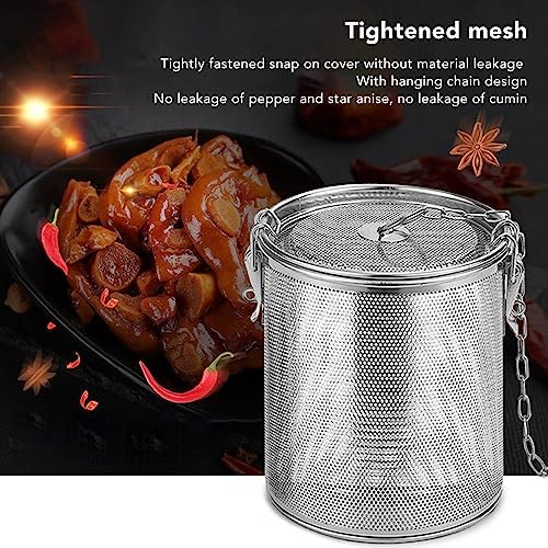 Tea Infuser, Stainless Steel Seasoning Strainer with Tea Basket and Lid Tea Strainers for Loose Tea Mesh Microporous Filtration Spice Infuser for Brew Tea, Spices & Seasonings (3.2L) - Image 4