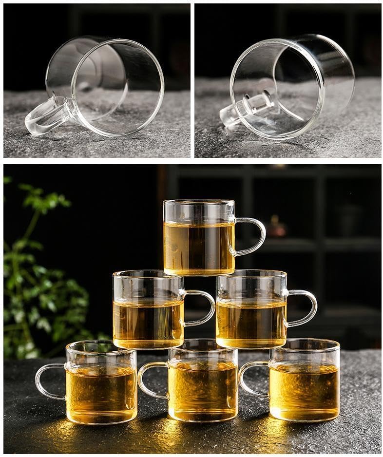 Glass Teapot Set with Infuser Semi Automatic Dragon Tea Set with 6 Small Cups (red dragon) - Image 5