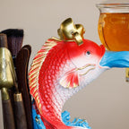 YUDIZWS Lazy Kungfu Drip Teapot,Heat Resistant Tea Set,Sturdy High Borosilicate Glass Teapot,Magnetic Water Diversion Semi-Automatic Teapot Set Magic Tea Set, A Fish teapot - Image 3
