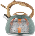 HEAGER Ceramic teapot, Stove Top Kettle, Whistling Kettle, Tea Infuser,Tea Pot, Stainless Steel Whistling Tea Kettle Stovetops Food Grade Teapot with Heat-Proof Handle - Image 2