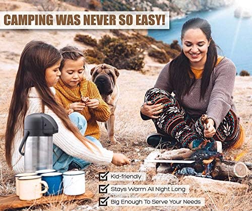 Coffee Carafe for Keeping Hot - 102oz/3L Airpot Coffee Dispenser with Pump - Image 5