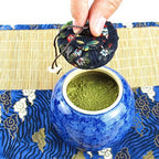 Artcome 12Pcs Japanese Matcha Tea Set - Bowl, Bamboo Whisk, Holder, Brush and Screen - Handmade Ceremony Kit for Traditional Tea Ceremony - Image 3