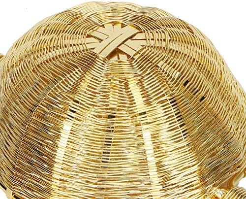 Hand Made Copper Tea Infuser Strainer, Reusable Tea with Handle, Double Layer Fine Mesh for Tea Maker, Traditional Craft Hollow Shape for Loose Leaf Tea - Image 3