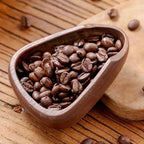 Solid Walnut Wood Coffee Bean Dose Tray Measuring Scoop - Image 2