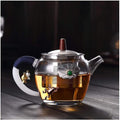 Habiba Tea Kettle Creative Small Teapot Transparent Glass Tea Kettle with Stainless Steel Infuser Hilter, Brewing Container for Home Office Household by Unknown