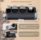 7 Pack Espresso Tamper Station&Coffee Distributor Tamper&Espresso WDT Stirrer&Coffee Tamping&Brush&Coffee Dosing Funnel&Espresso Puck Screen, Espresso Accessories for Bar Home Office (58 mm) - Image 2