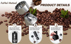 Manual Coffee Bean Grinder with Adjustable Coarseness, CNC Stainless Steel Conical Burr 6 Core, Portable Hand Coffee Bean Mill For Home Use and Camping Travel Black - Image 5