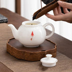 Jade Porcelain Teapot House Tea Infuser Ceramic Household Kung Fu Single-pot Teacup Set - Image 3