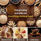 Electric Coffee Grinders，150-300w Silver Spice Grinder, One-Button Operation to Grinder Coffee Beans, Spices, Dry Herbs, Nuts, etc.1 Plastic Brush and 1 Plastic Spoon Included - Image 4