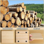 60 Pack 4 Inch Unfinished Square Wood Coasters with Non Slip Pad - Image 3