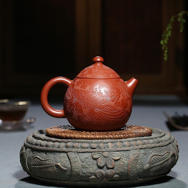 Tea Pots For Loose Tea Purple Clay Teapot, Office Teapot, Creative Retro Round Teapot, Suitable For Most Tea Leaves Tea Infuser Pot - Image 3