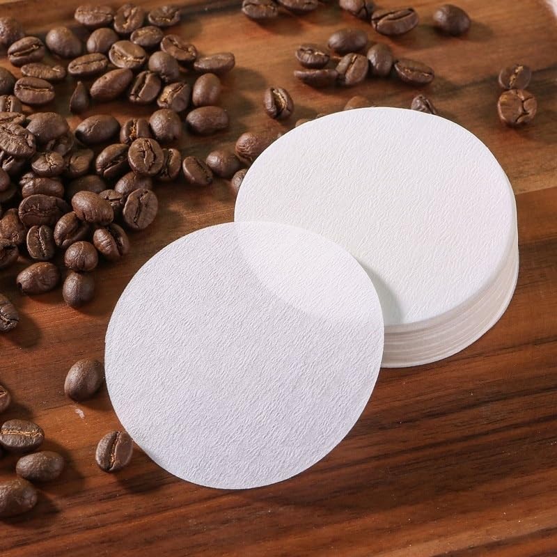 Disposable Coffee Filter Paper 51/54/58/56/60/64/68mm Coffee Paper Filter For Moka French Coffee Maker Barista Tools 1000pcs(White Color,68mm) - Image 6