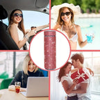 17 oz Bling Stainless Steel Water Bottle Rhinestone Vacuum Water Bottle Glitter Bottles Diamond Vacuum Flask Mug Gift Girls Women (500ml),Red - Image 6
