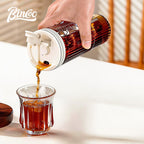 Bincoo Cold Brew Coffee Maker, Premium High Borosilicate Glass Cold Brew Cup, 400 Mesh Filter & Independent Coffee Channel, 600ml, Black/White (Black) - Image 7