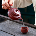 Handmade Zisha Teapot, Segmental Clay Chinese Yixing Purple Clay Tea Pot, Chinese Kungfu Brew Infuser Loose Leaf Tea (71(150cc)) - Image 5