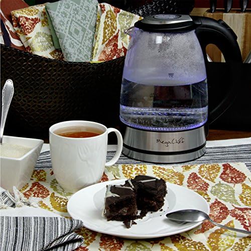 Megachef MegaChef Glass and Stainless Steel 1.7Lt. Electric Tea Kettle - Image 2