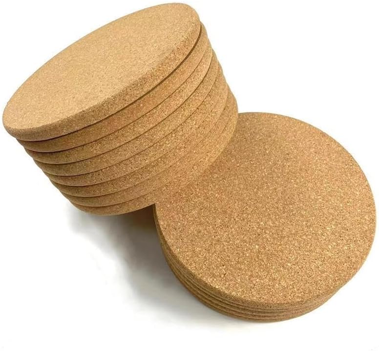 Coasters Cork Coasters, Round & Square, 3-5mm - Image 5