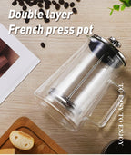Vortex XLYTB650 Premium Double Layer French Press Coffee Maker - 650ml Heat Resistant Borosilicate Glass Pot, Stainless Steel Plunger for 2-3 Cups, Elegant Home Office Brew - Image 6