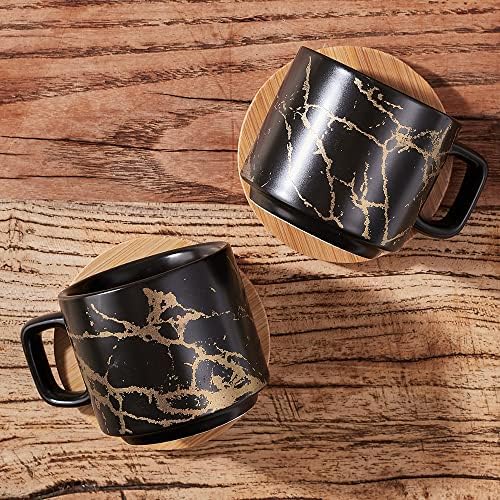 LUKA Porcelain Espresso Cup with Saucer and Metal Stand, 4 Ounce Stackable Ceramic Demitasse Espresso Mugs Cups Set for Latte,Coffee,Cafe Mocha,Tea(Set of 4) - Image 4