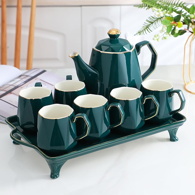 Water Pitcher Nordic Simple Ceramic Cold Kettle Household Water Cup with Afternoon Tea Cup Set Water Jug - Image 2