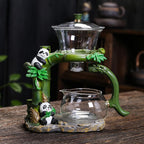 Magnetic TeaPot Automatic Drip Glass Teapots Lazy Kungfu Tea Infuser Panda Heat-Resistant Tea Maker Set - Image 2