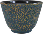 Ebros Gift Pack Of 4 Japanese Traditional Tetsubin Style Textured Surface Cast Iron Tea Cups Teacups Drinkware Tea Service Far East Decorative Accent (Teal Blue With Gold) - Image 6
