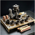 Chinese Gongfu Tea Set - Ceramic Teapot with Cups and Saucer, Includes Buddha Statue - Complete Tea Brewing Set for Home and Tea Ceremonies by Unknown