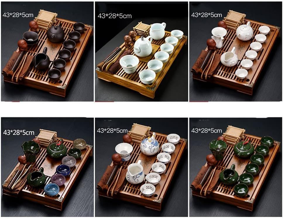 Chinese Gongfu Tea Set - Ceramic Teapot with Cups and Saucer, Includes Buddha Statue - Complete Tea Brewing Set for Home and Tea Ceremonies - Image 7