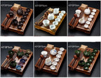 Chinese Gongfu Tea Set - Ceramic Teapot with Cups and Saucer, Includes Buddha Statue - Complete Tea Brewing Set for Home and Tea Ceremonies - Image 7