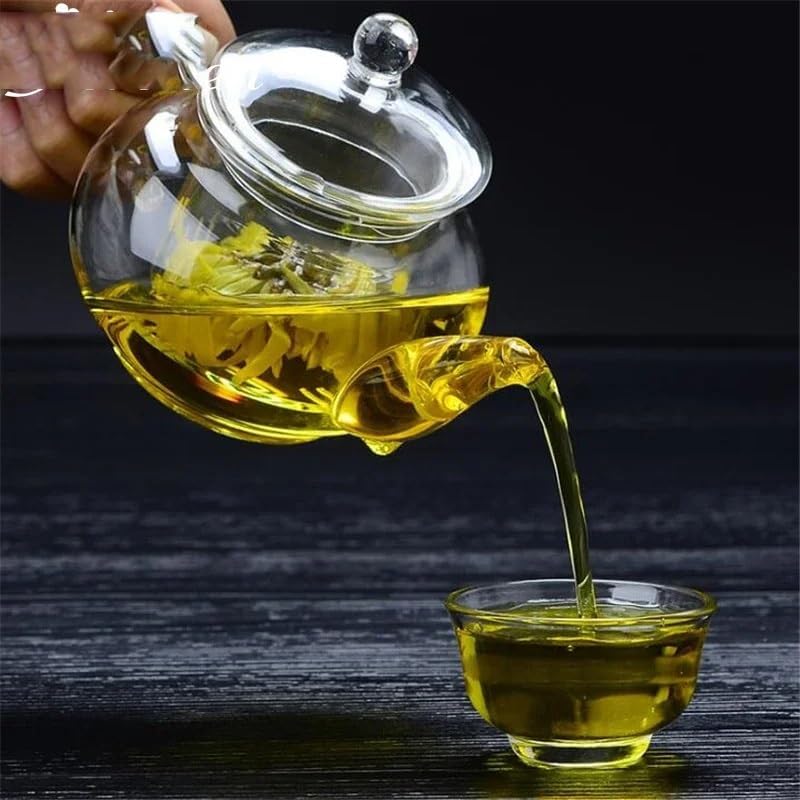 250ml Filterable Heat-resistant Glass Teapot Wall or With Stainless Steel Spring Clear Tea Pot - Image 4