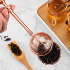 Stainless Steel Tea Ball Infuser with Long Handle, 3 Colors - Image 3