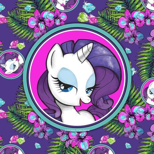 CafePress MLP Rarity Tropical Tumbled Stone - Set of 4 Coasters Set of 4 w/holder - Image 2