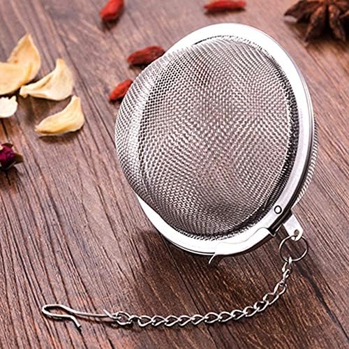 "2 Pack Stainless Steel Tea Strainer - Fine Mesh Tea Ball Infuser with Extended Chain Hook, Loose Leaf Tea Filter for Teapots, Cups & Mugs, Spices & Seasonings"(3 Pack) - Image 5
