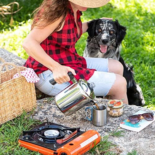 Mixpresso 5-8 Cup Coffee Percolator Stovetop, Stainless Steel Coffee Pot - Image 5