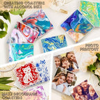 60 PCS Ceramic Tiles for Crafts, Unglazed Matte Coasters with Cork Backings - Image 3