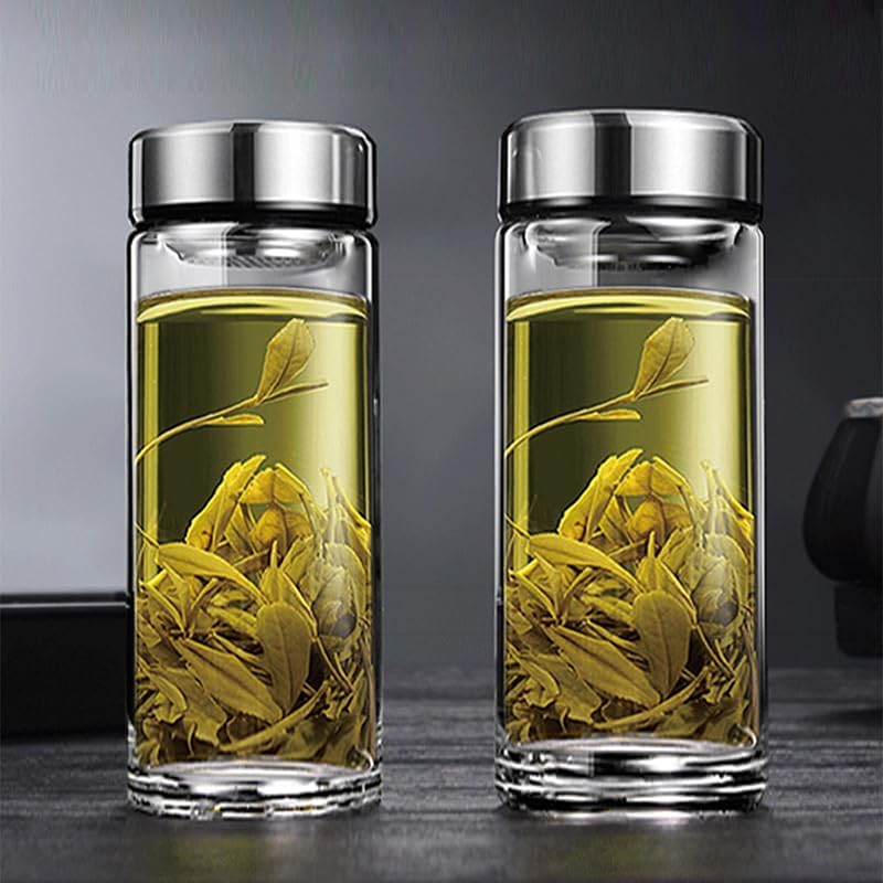 1000ML/33.82oz single-layer glass cup, sealed and leak-proof, with lid, heat-resistant cup cover, storage bottle, drinking set, suitable for holding milk, coffee, beverages, etc - Image 3