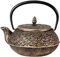 Iwachu Iron Teapot Tetsubin, Gold and Black Pine Needle by Iwachu