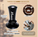 7 Pack Espresso Tamper Station&Coffee Distributor Tamper&Espresso WDT Stirrer&Coffee Tamping&Brush&Coffee Dosing Funnel&Espresso Puck Screen, Espresso Accessories for Bar Home Office (58 mm) - Image 5