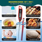 Copkim 12 Set Digital Food Thermometer Long Probe Instant,Red - Image 4