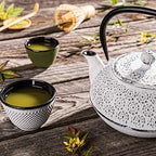 Restaurantware 30 oz White Cast Iron Teapot - Image 3