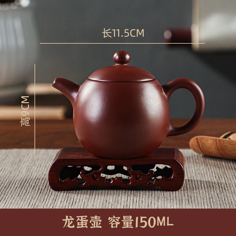 Handmade Zisha Teapot, Segmental Clay Chinese Yixing Purple Clay Tea Pot, Chinese Kungfu Brew Infuser Loose Leaf Tea (72(150cc)) - Image 2