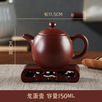 Handmade Zisha Teapot, Segmental Clay Chinese Yixing Purple Clay Tea Pot, Chinese Kungfu Brew Infuser Loose Leaf Tea (72(150cc)) - Image 2