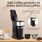 Drip coffee machine 750W high power, 14.8 oz (0.5qt) stainless steel interior independent cup and detachable reusable filter basket, 5 coffee cups automatically close, suitable for home offices - Image 5