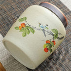 HEXEH Tea Tins Handmade Rough Pottery Loose Leaf Tea Storage Jar Ceramic Large Sealed Jar for Coffee Tea Sugar Tea Storage Container (Color : D) - Image 6