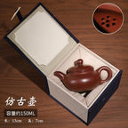 Handmade Zisha Teapot, Segmental Clay Chinese Yixing Purple Clay Tea Pot, Chinese Kungfu Brew Infuser Loose Leaf Tea (71(150cc)) - Image 4