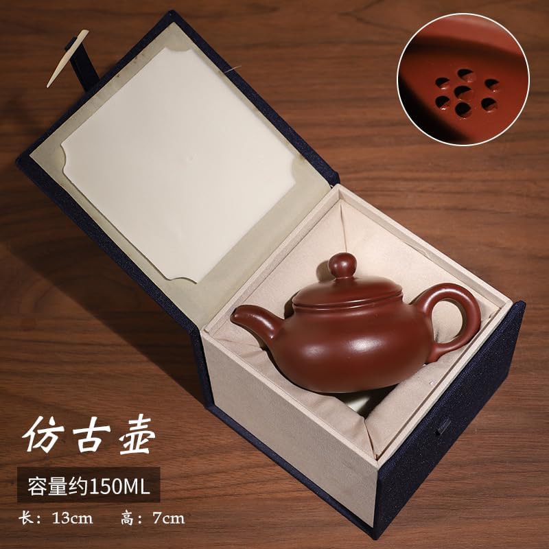 Handmade Zisha Teapot, Segmental Clay Chinese Yixing Purple Clay Tea Pot, Chinese Kungfu Brew Infuser Loose Leaf Tea (71(150cc)) - Image 4