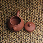 Tea Pots For Loose Tea Chinese Purple Sand Kettle Flat Teapot Retro Tea Teapot Household Kettle Tea Set Teapot Chinese Tea Ceremony Supplies Tea Infuser Pot(Teapot 2) - Image 5