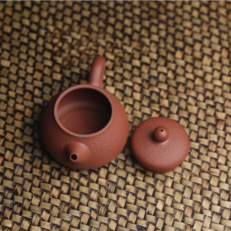 Tea Pots For Loose Tea Chinese Purple Sand Kettle Flat Teapot Retro Tea Teapot Household Kettle Tea Set Teapot Chinese Tea Ceremony Supplies Tea Infuser Pot(Teapot 2) - Image 5