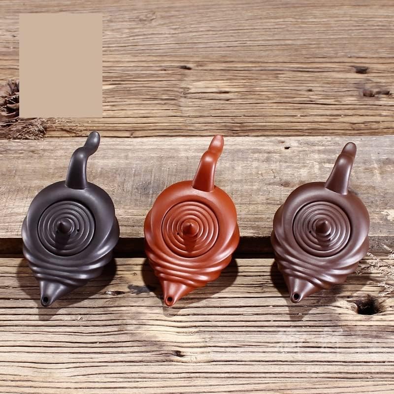 KYUSAR Japanese Cast Iron Teapot Chinese Teapot 110ML Teapot Purple Clay Tea Pots Modern Purple Sand Handmade Tetsubin Tea Pot (Color : A, Size : 110ML) - Image 4